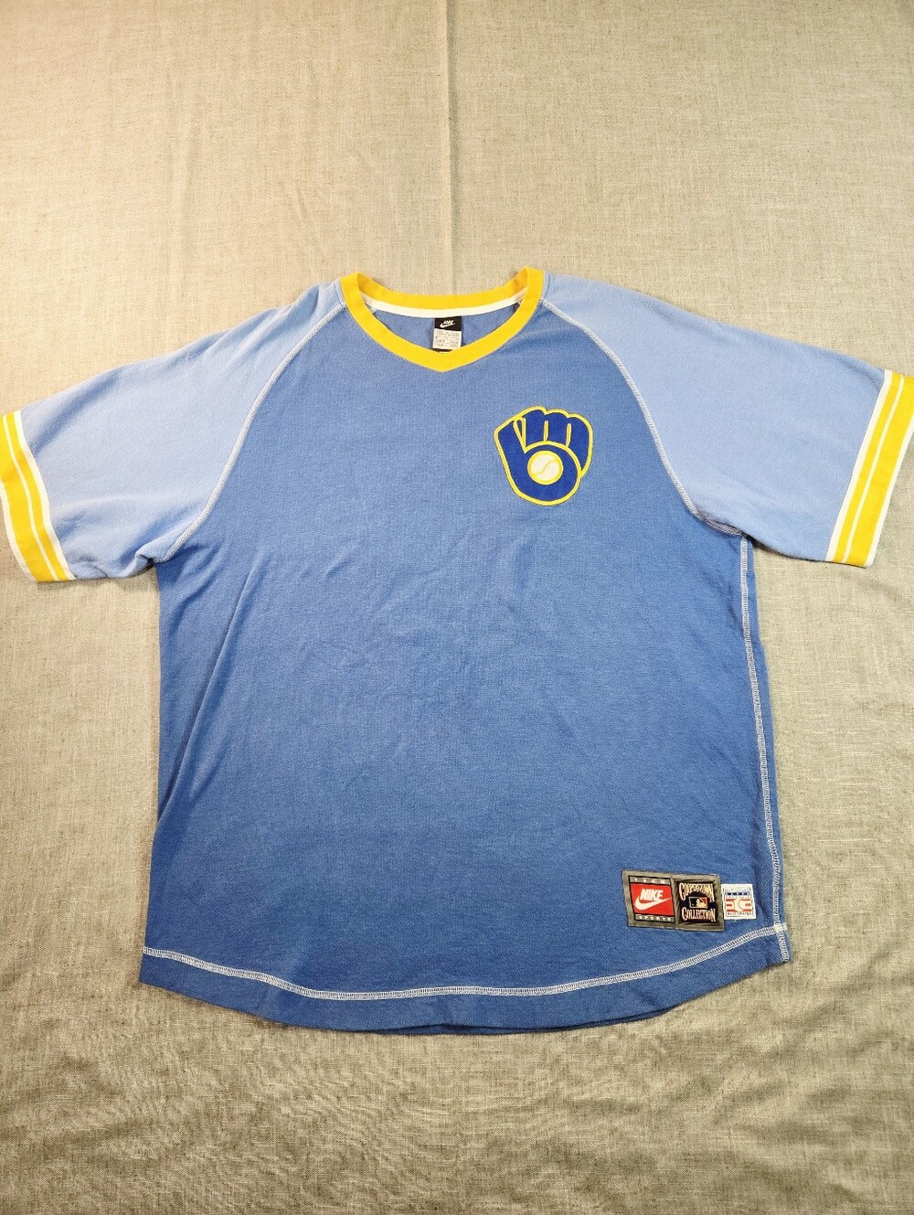 Vintage Nike Cooperstown Collection Milwaukee Brewers Robin Yount #19 Shirt XL